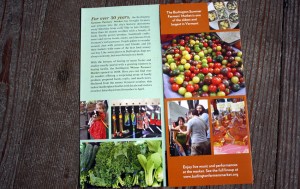 Burlington Farmers' Market brochure