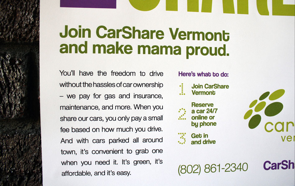 CarShare VT mother poster detail