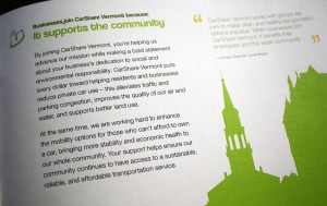 CarShare Vermont business brochure