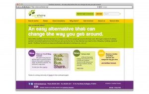 CarShare Vermont website homepage