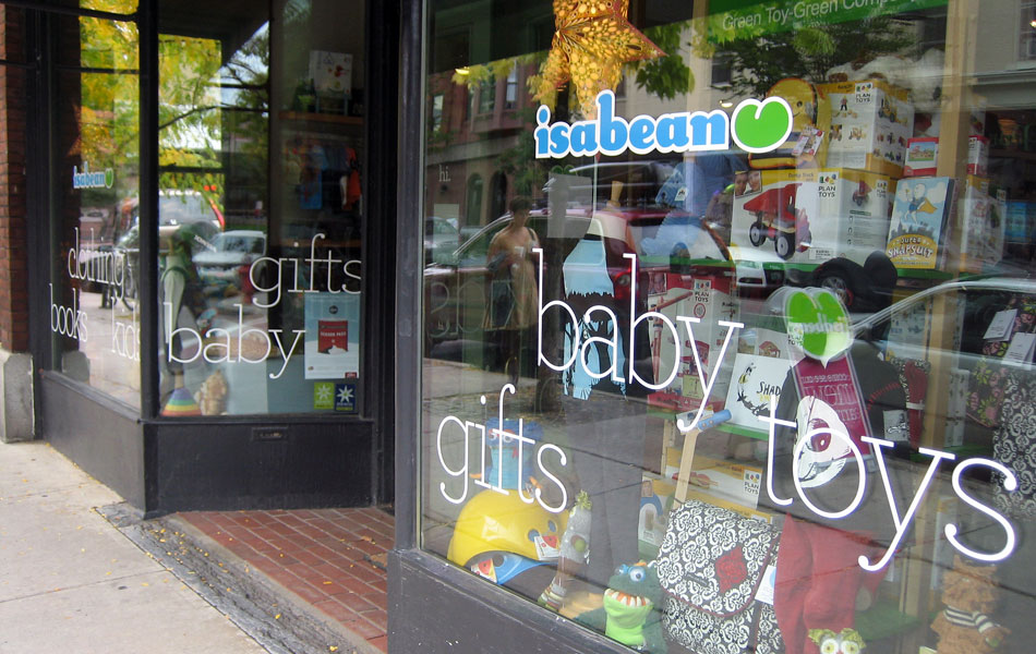 Isabean window signage