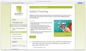 Knower Tutoring: Website