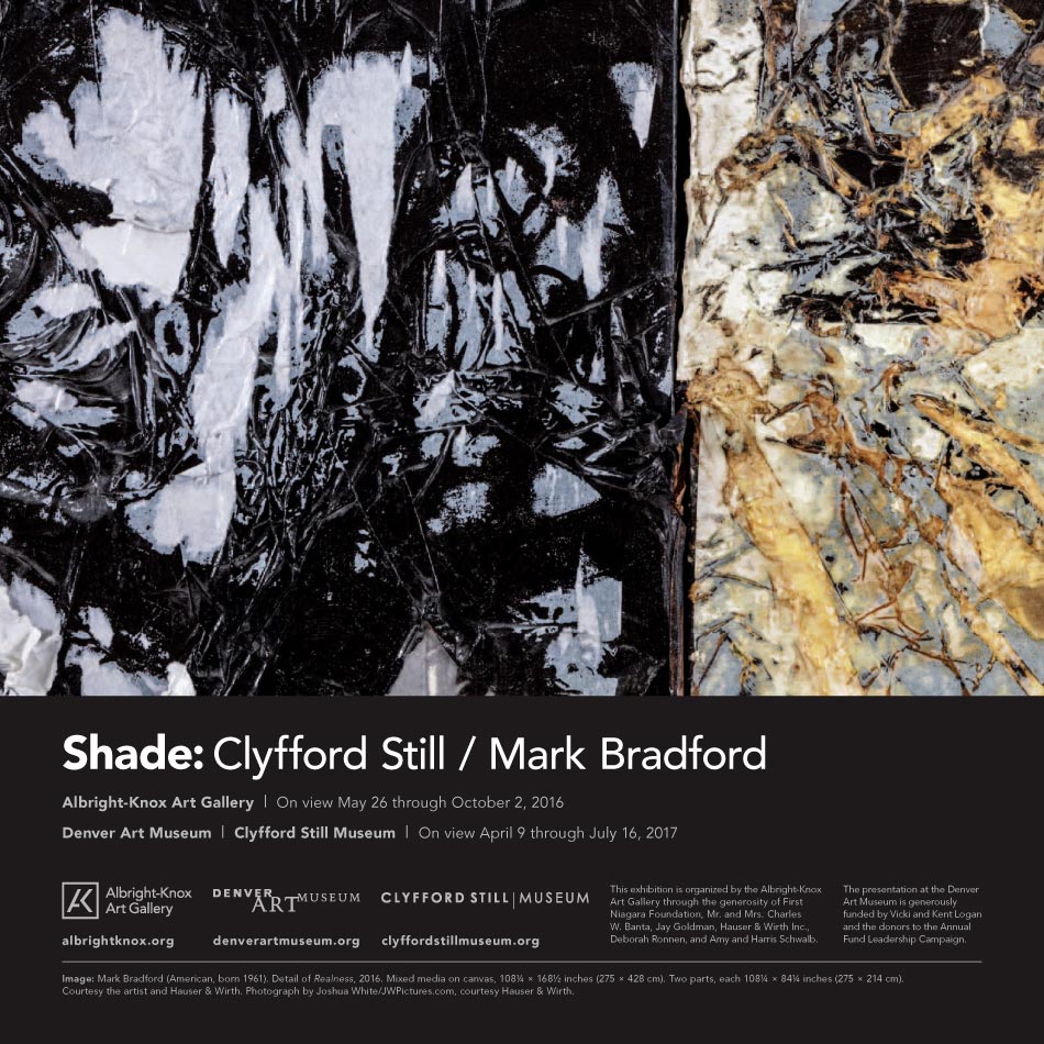 Shade: Clyfford Still / Mark Bradford