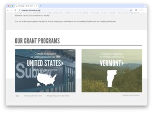 Ben & Jerry's Foundation website homepage