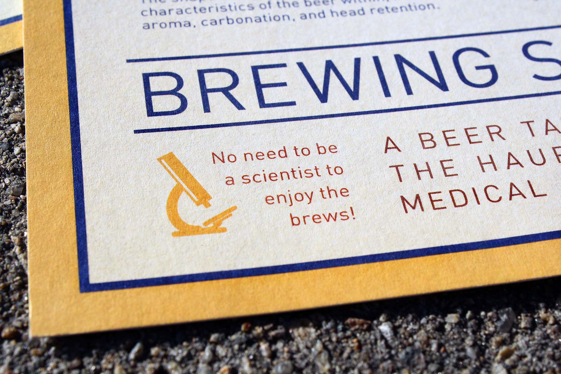 HWI: Brewing Science postcard invitation - detail