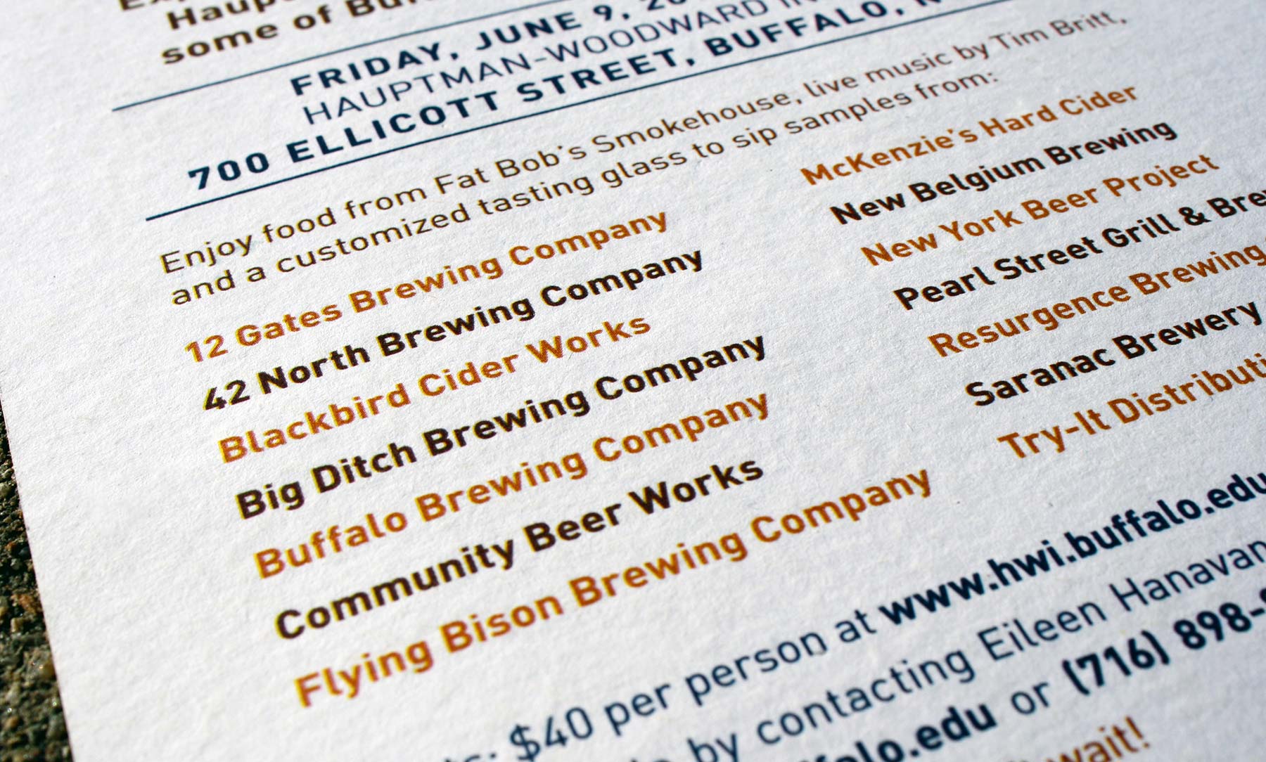 HWI: Brewing Science postcard invitation - detail