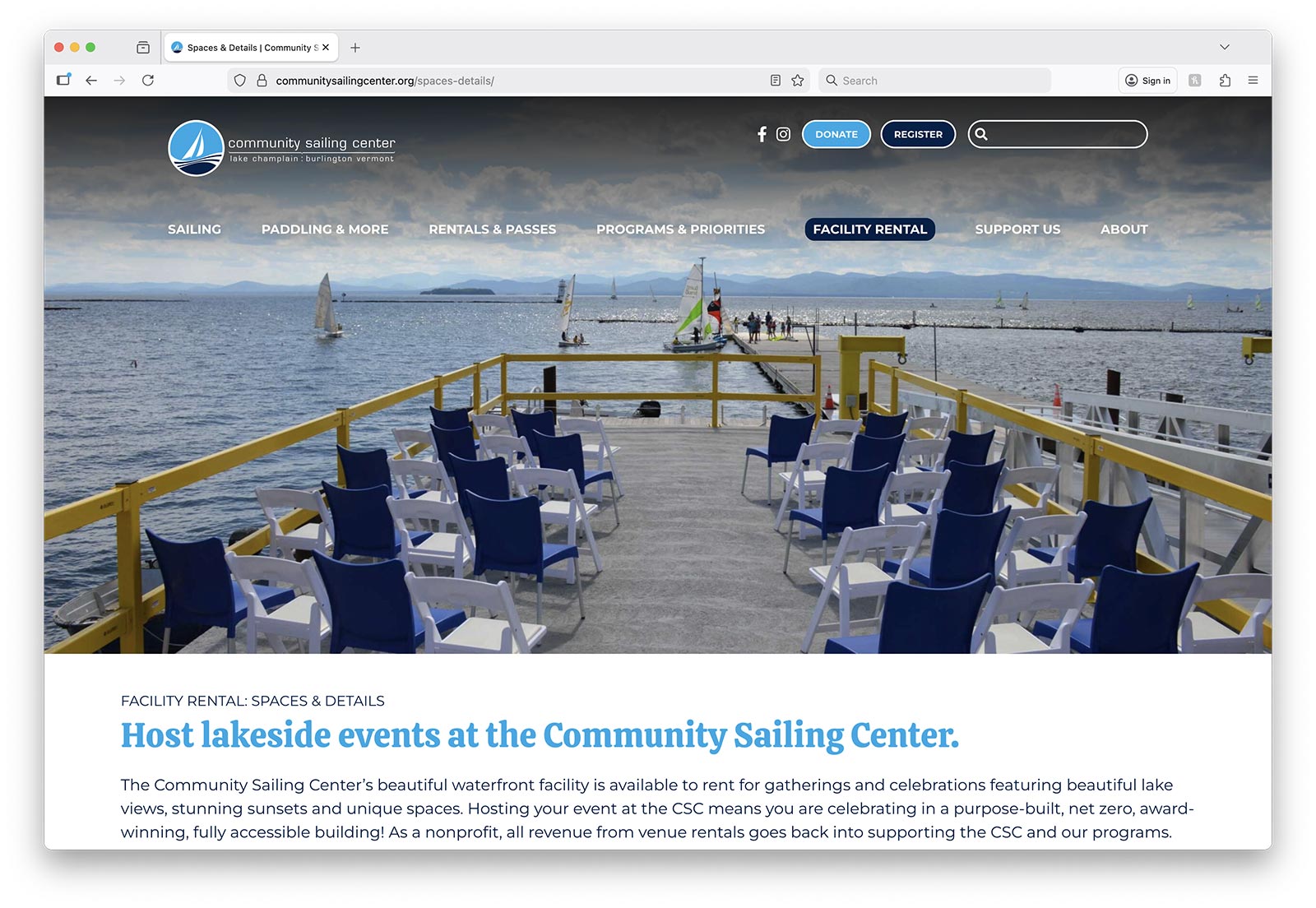 CSC Facility Rentals page